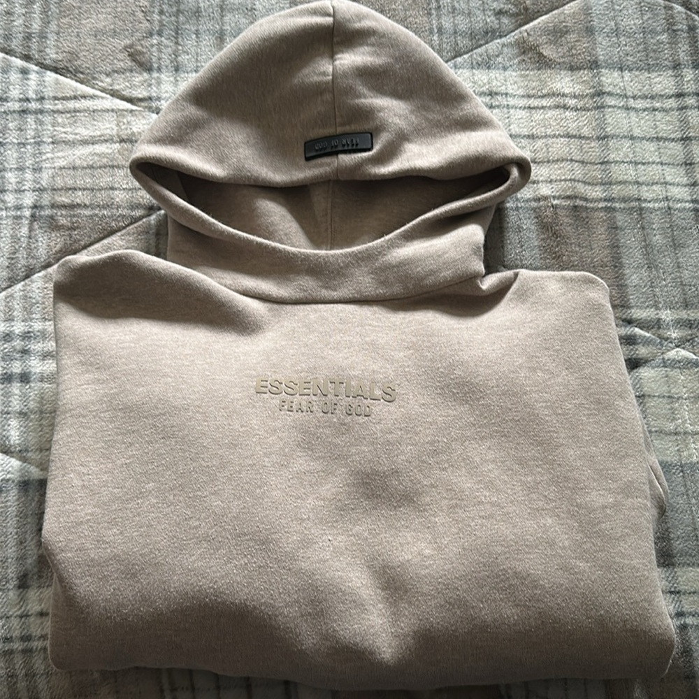Essentials Tan Pullover Hoodie - image 1